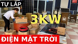 Tự lắp điện năng lượng mặt trời hòa lưới VSUN 3KW cần thiết bị gì? Giá bao nhiêu?