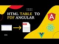 html to pdf | jspdf html to pdf |html table to Pdf Angular | html table to Pdf React | jspdf