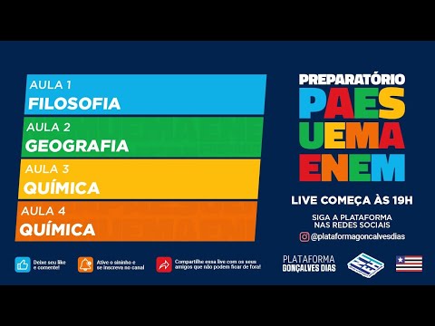 PREPARATÓRIO PAES UEMA ENEM 2025 - Filosofia, Geografia e Química