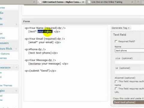 Add Contact Form to Wordpress (Part 1)