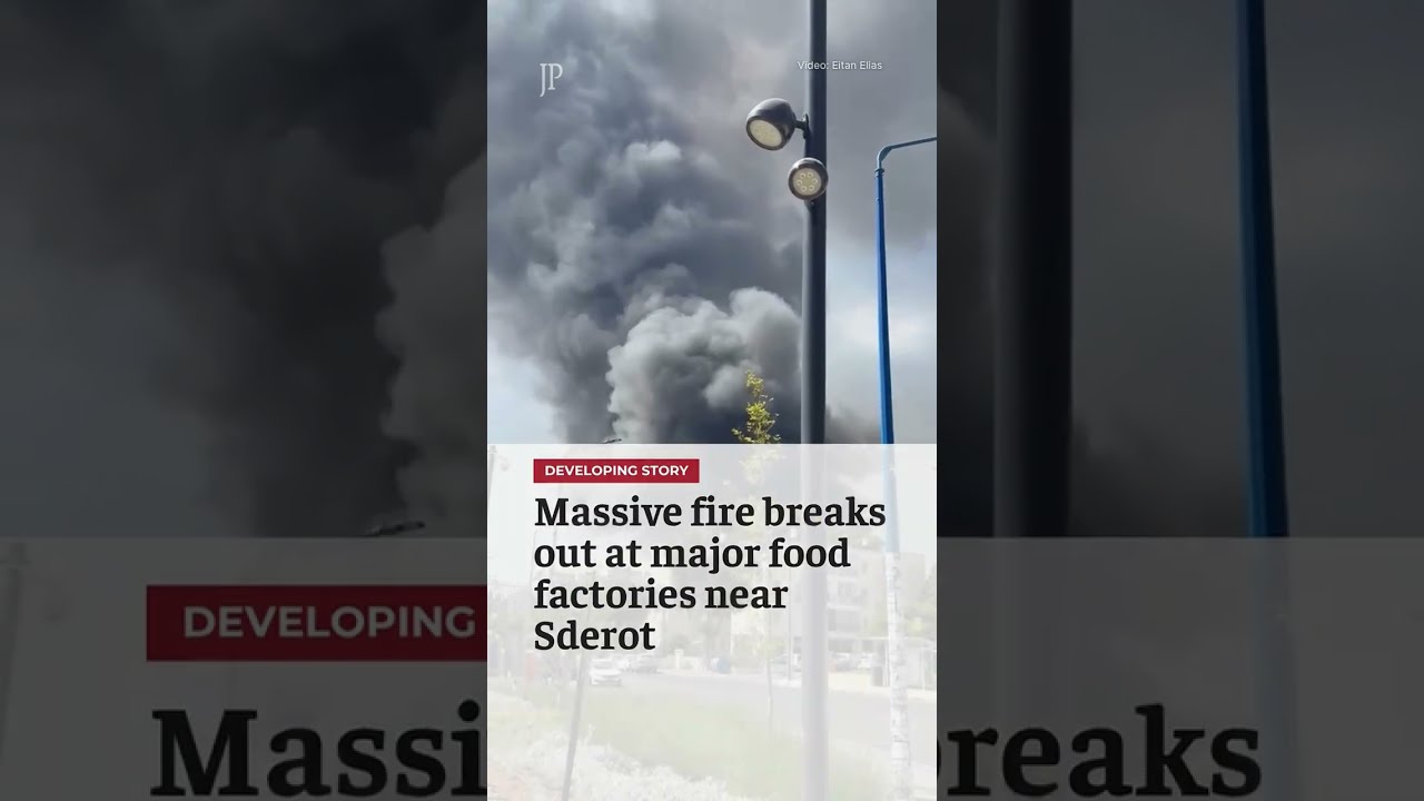Massive fire hits Sderot factories, no injuries reported