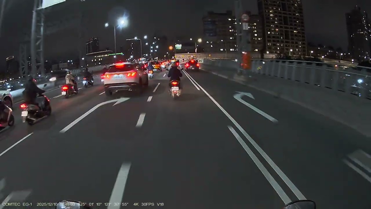 COMTEC EG-1 行車記錄器 晚上陰天 前鏡頭 4K 30FPS 實錄