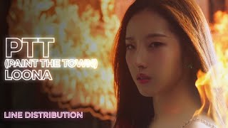 LOONA - PTT (Paint The Town) (Line Distribution) | TheSeverus