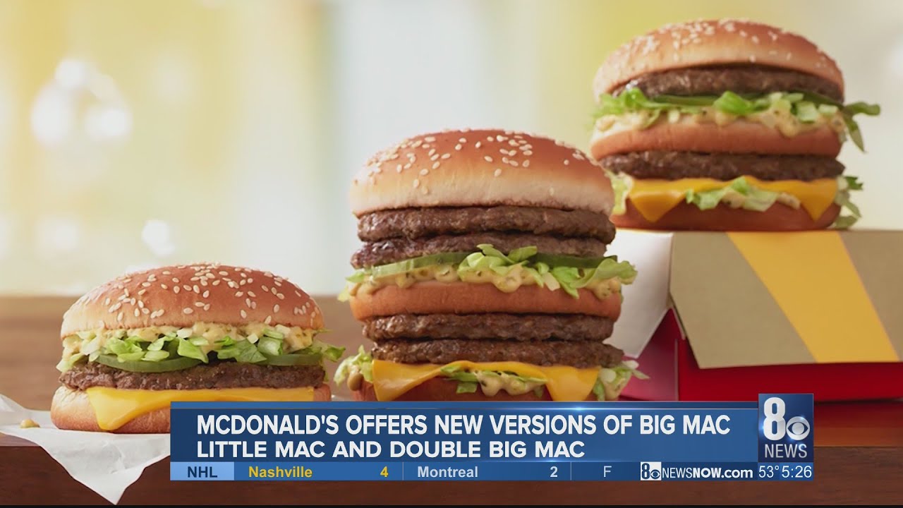 McDonald's offers new versions of Big Mac