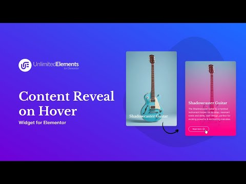Content Reveal on Hover Widget for Elementor