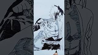 How to Draw Sasuke Uchiha in 30 Seconds| Easy Anime Drawing #shorts #anime #drawing #sasukeuchiha