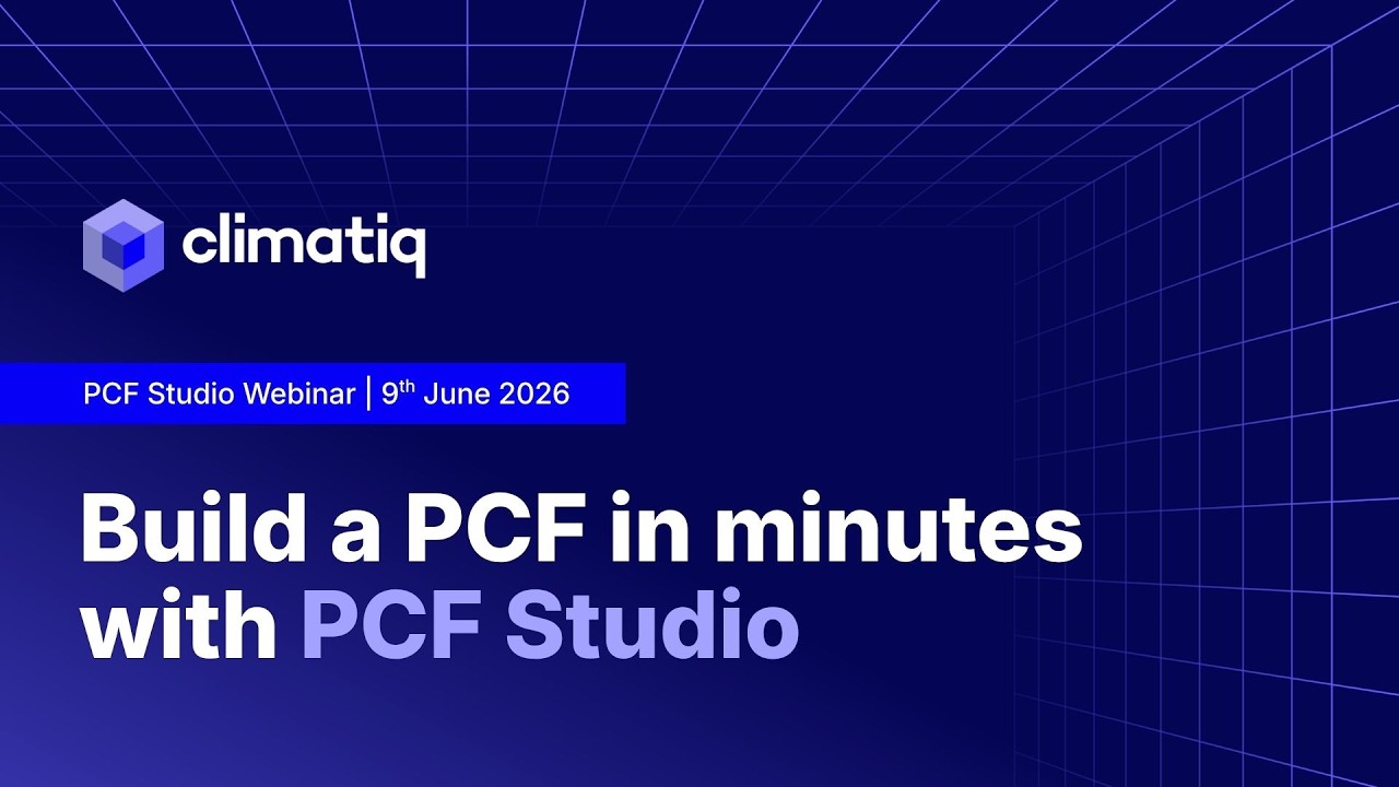 Build a product carbon footprint in minutes with Climatiq PCF Studio