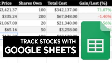 Manage and Track Stock Portfolio with Google Sheets