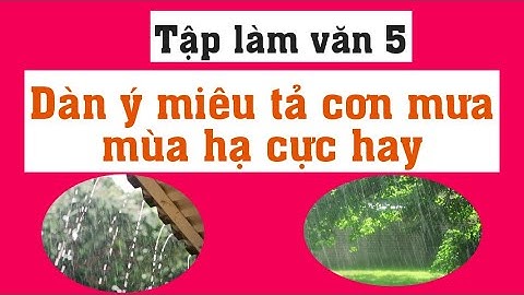 Dàn ý miêu tả cơn mưa mùa hạ cực hay - Tập làm văn 5 - Trang 32