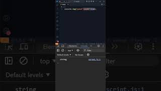 The Hidden Trick in JavaScript - typeof typeof true  #shrots #javascript
