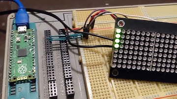 raspberry pi pico pio, micropython, ht1632c led matrix source code in the description