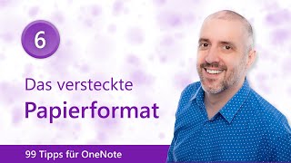 🟣 99 Tipps für OneNote 6️⃣ Das versteckte Papierformat DIN A4 | Malter365.de