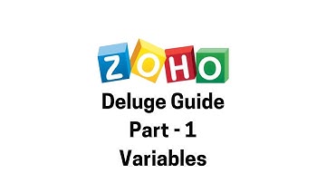 ZOHO Deluge Guide - Part 1 - Variables