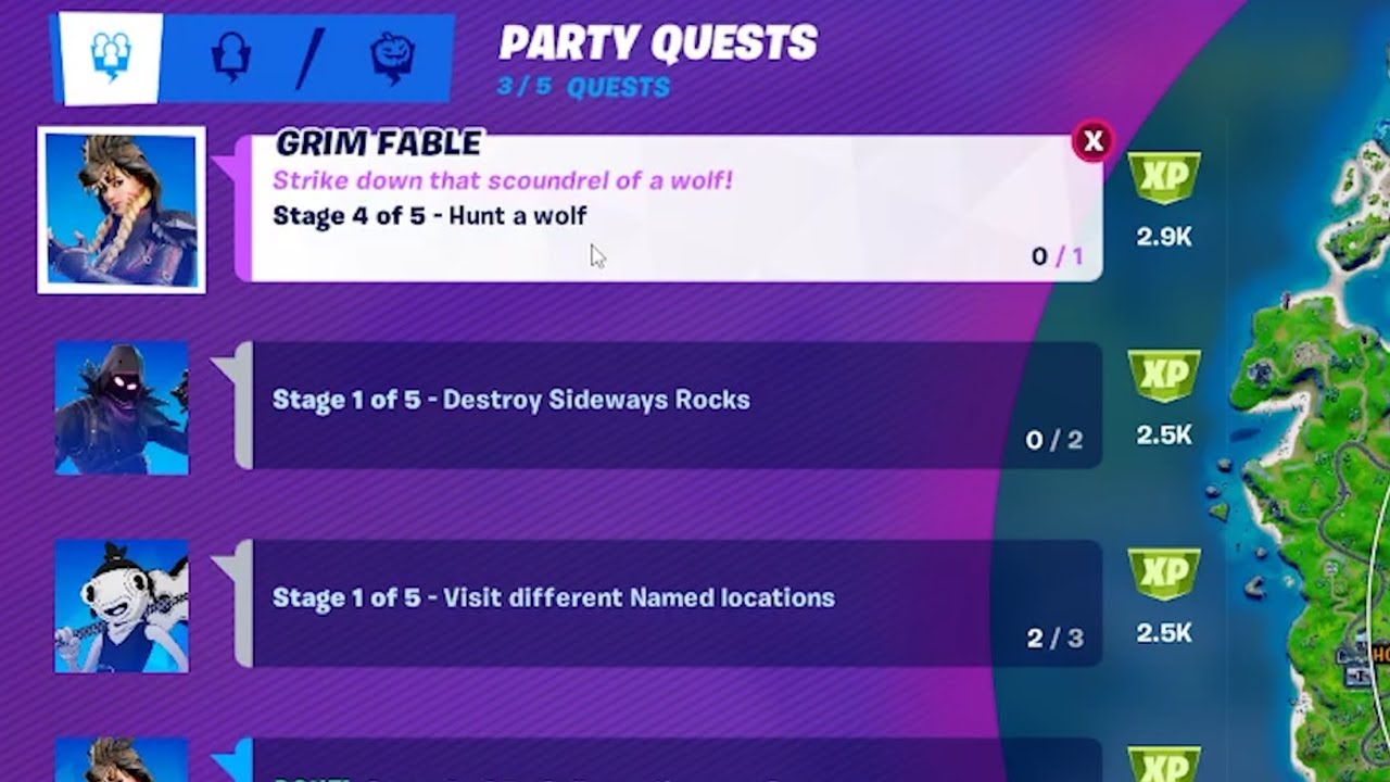 Hunt a wolf - Grim Fable Fortnite