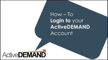 How to Login to ActiveDEMAND - QuickStart Video