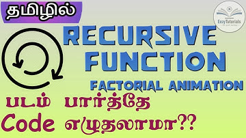 Recursion Function Explained in Tamil for Factorial with Animated Solution by CSE Tamila - 1.6