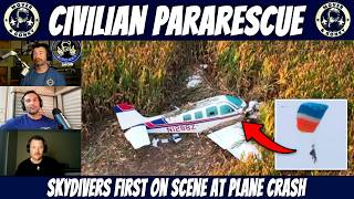 Skydivers Jump to Help After a Plane Crash