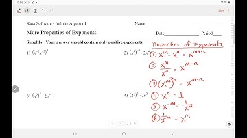 Kuta Software - Algebra 1: More Properties of Exponents (part 2) | IngWan Steiner