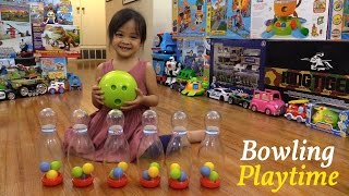 Awesome Toys! Little Tike's Bowling Play Set Playtime with Mommy Rhea and Maya
