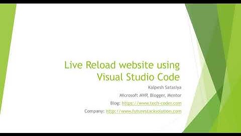 Live Reload website using Visual Studio Code