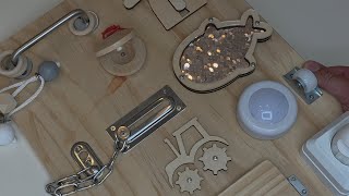 ASMR TOY VIDEO - Wooden Busy Board Sensory Toy