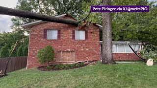 Tree falls on Montgomery County home
