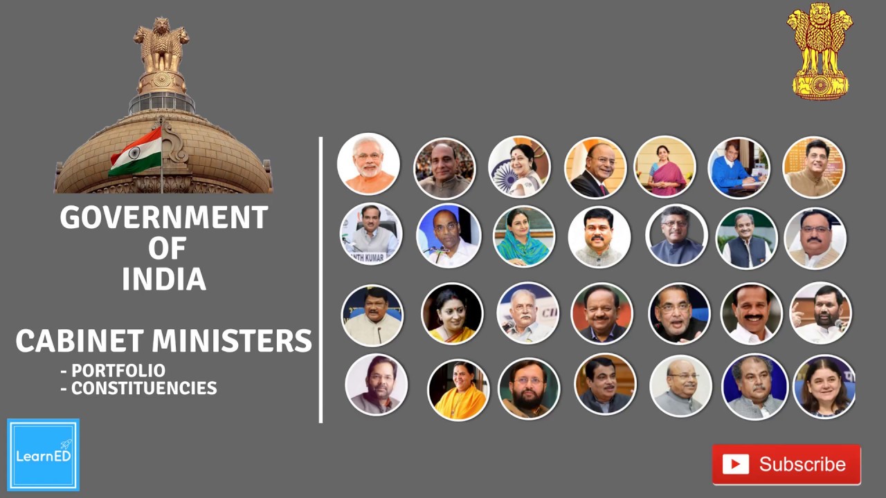 Cabinet Ministers 2018 Government Of India Learned Youtube