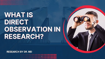 What is direct observation in research?