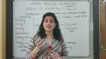 #6: Class 10 - Chemical reactions and equations - Explanation of oxidation, Corrosion and rancidity