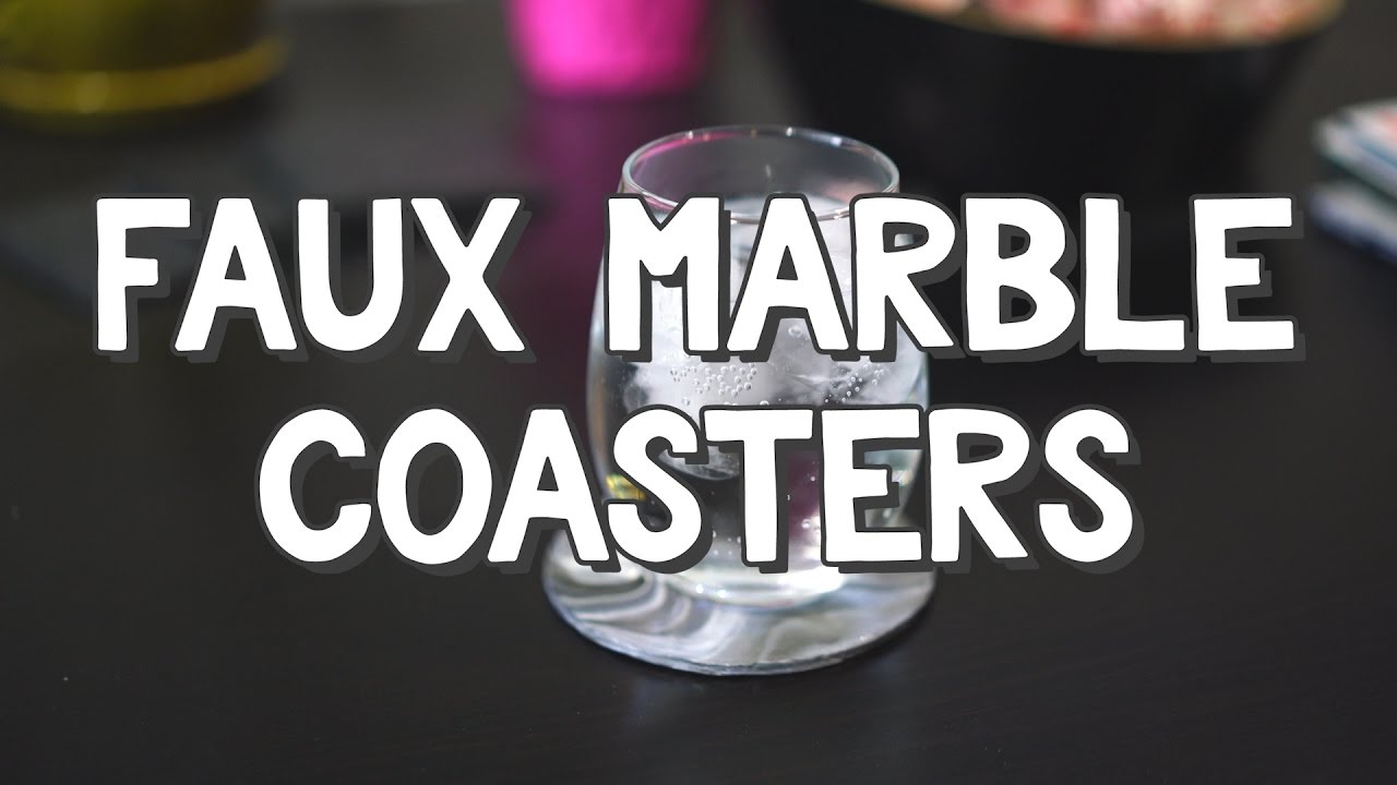 Faux Marble Coasters DIY by Perk YouTube