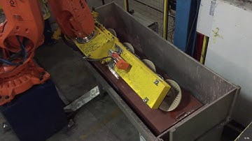 Automated sand core producing line: loading the stove- Iruña Automation