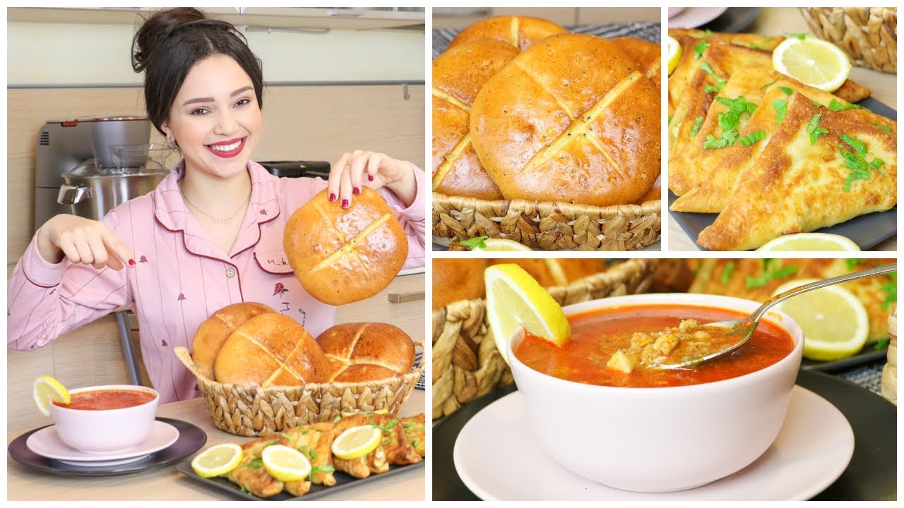 فطور اليوم😃شربة شعير بالتريليا مع خبز الدار الفاوح وبريك مع طريقة تحضير أوراق الملسوقة في المنزل❤️