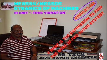 What is the Expression to find the Node in Two Rotor System -DOM 4.36A Dynamics of Machines in Tamil