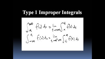Type 1 Improper Integrals With Limits Applied