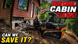 Trying to Save an Abandoned Cabin Before It Slides Down the Hill