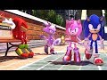 Sonic amy and more are walking around the city  mega x