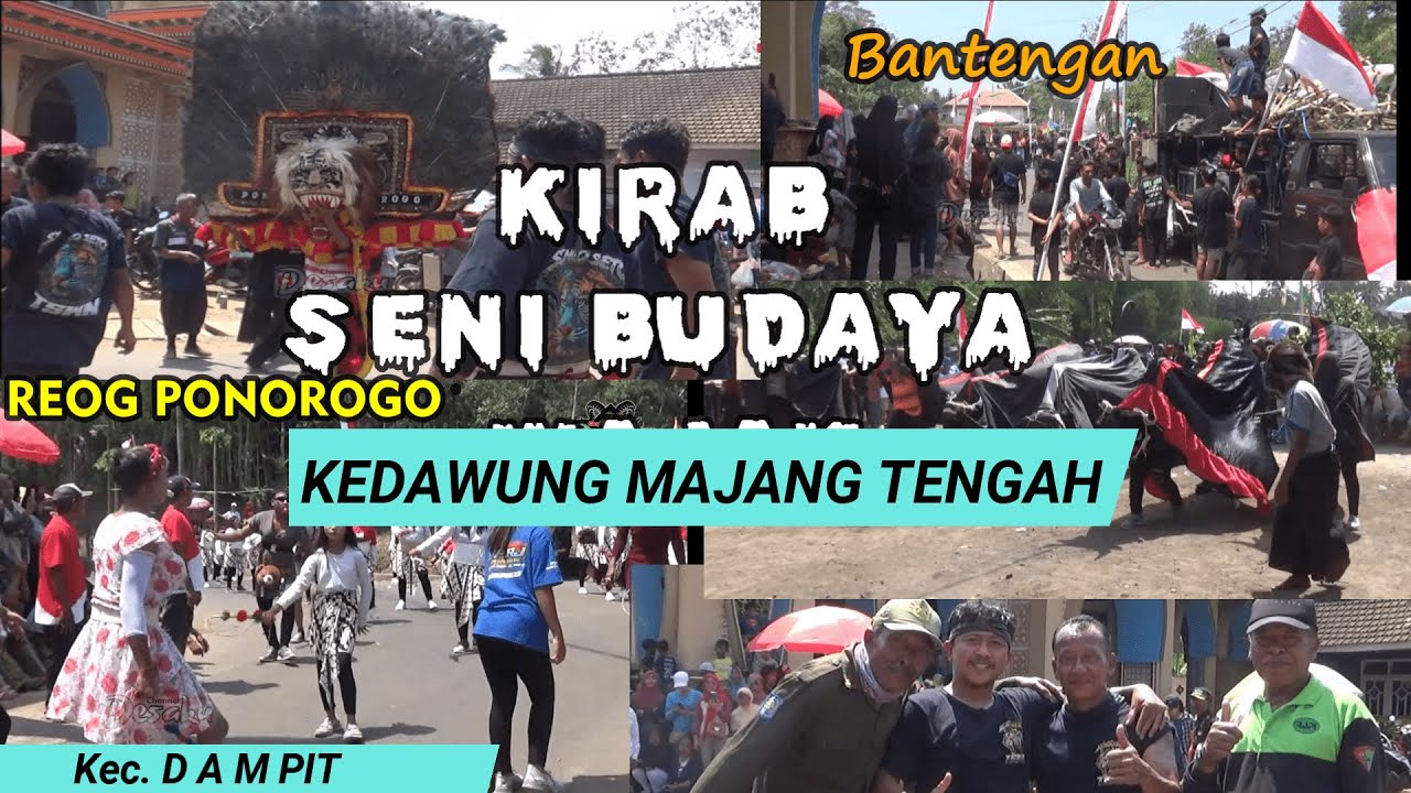 Kirab Seni Budaya KEDAWUNG MAJANG TENGAH, Tari seni jaranan dan Reog ponorogo Penonton membludak