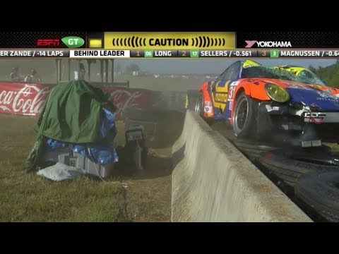 Massive Crash at VIR- Porsche goes airborne and flips several times