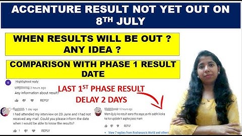 Accenture 8 July Result Not Yet Out | When Will Results Come ?