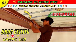 Tutorial pasang plafon PVC Trap   Lampu LED yang Bisa di Bongkar pasang