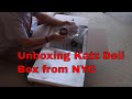 Katz Deli Unboxing Birthday Box from Katz Delicatessen, New York City