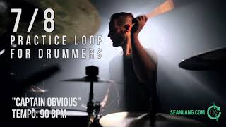 7/8 - Drumless Track for Drummers - "Captain Obvious"