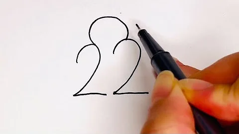 How to Draw Bird from Numbers 22 Very Easy