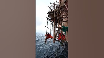 Scaffolding over the sea at the FPSO board. #ship #offshore #моряк