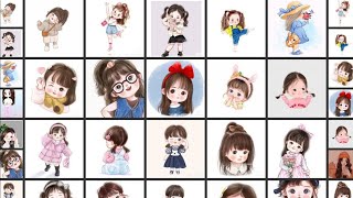 cute cartoon girl dpz for girls 🥰 || cute dpz for girls|| cute cartoon girl wallpaper,dpz,photo,pic