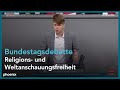 Bundestagsdebatte zum Menschenrecht auf Religions- und Weltanschauungsfreiheit am 16.12.21