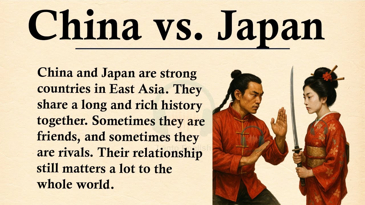 China vs. Japan || 🗺️Learn English Through Story Level 3 || Graded Reader 🎧