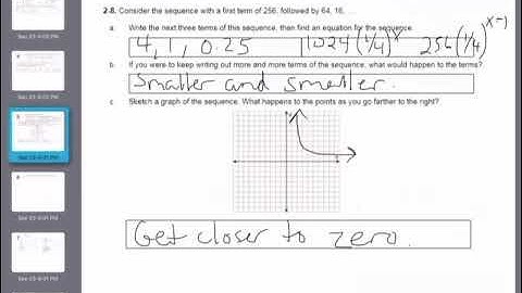 Algebra II 2.1.1 HW Answers