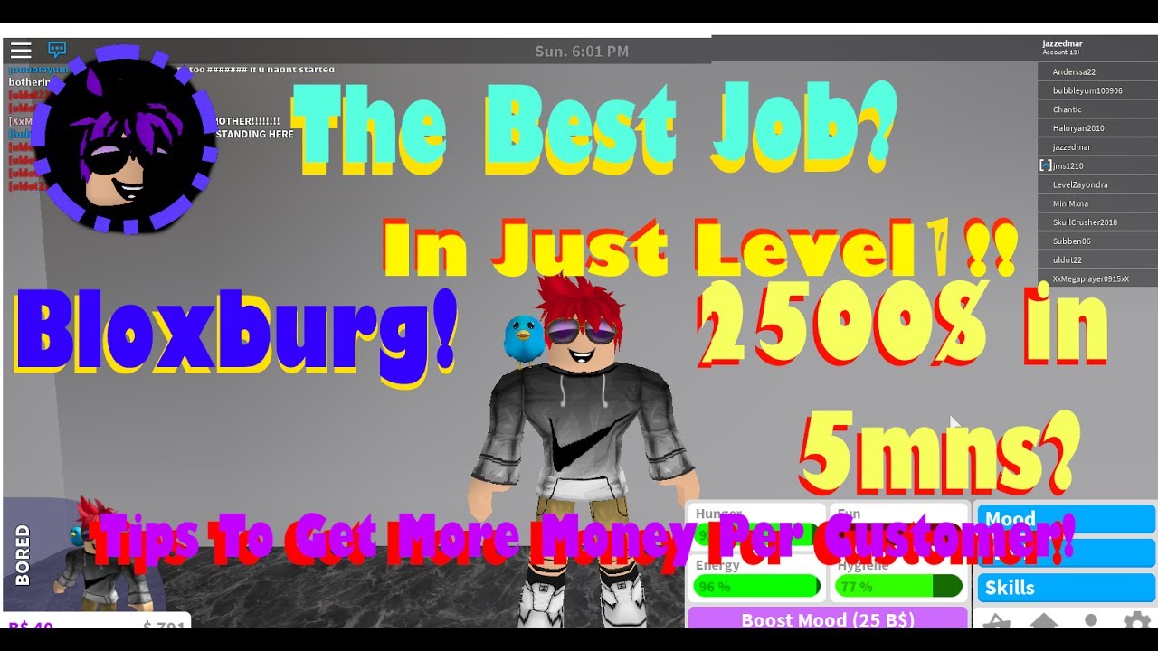 The Best Earning Job In Bloxburg Going Through All The Jobs