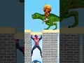 Hulk and Spider-Man Dinosaur Obstacle Course 🦖 #challenge #shorts #animation #gaming